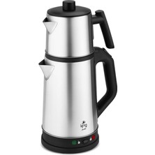 King K736 Arvella Çay Makinesi | 1,8l Su Haznesi, 0,8l Çelik Demlik, 1500W