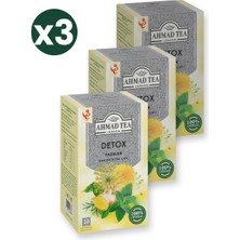 Ahmad Tea Detox Tea 20\'li Paket 3\'li Ekonomik Paket – Toplam 60 Poşet Çay