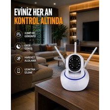 Karahanbey Full Hd Akıllı Ip Kamera – Gece Görüşlü, Hareket Sensörlü, Çift Yönlü Ses ve Online Kayıt Özellikli