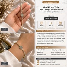 Bymiel Gold Zirkon Taşlı Kare Detaylı Ince Bileklik – Şık Kadın Bileklik