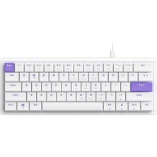 Ajazz NKL61 60% Mekanik Klavye 61 Tuş Düşük Profil Kablolu Kompakt Gaming ve Ofis Klavyesi Kırm