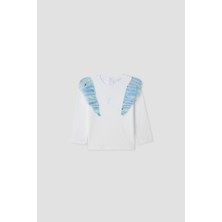B&G Kız Bebek Beyaz Tshirt
