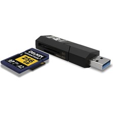 3.1 USB Sd Kart ve Microsd Okuyucu, 2'si 1 Arada Çift Yuva, 170 Mb/s Yüksek Hızlı Veri Aktarım�