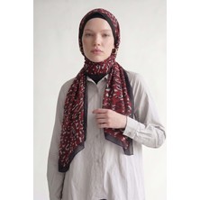 Lêvi D'or Kırmızı Leopar Dokulu Sport Şal