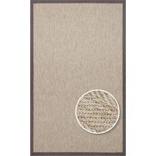 Eko Halı Ventura Vnt 2704 L.beige Bordür Dark Mix Sisal Görünümlü Iç ve Dış Mekan Uyumlu Hav Vermeyen Modern Dokuma Halı