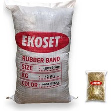 Ekoset 180MMX5MM Geniş Kauçuk Paket Ambalaj Lastiği 12KG Koli (180X5)