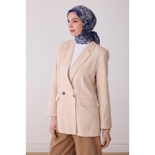 Belli Fresh Çiçek Desen Lacivert Gri Rozy Eşarp 3335 - 33