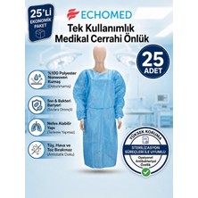 Echomed 25'li Paket Tek Kullanımlık Medikal Cerrahi Önlük