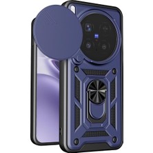 Gpack Vivo X300 Kılıf Sürgülü Vega Pars Yüzüklü Standlı Darbe Korumalı Lacivert