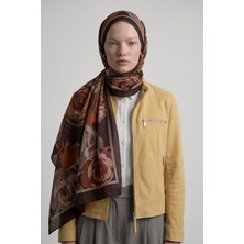 Lêvi D'or Camel Gül Desen Royal Şal