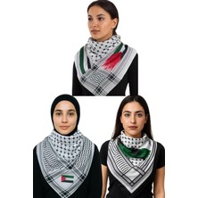 Aldayir 3 Adet 100 X100 Eşarp Filistin Bayrak