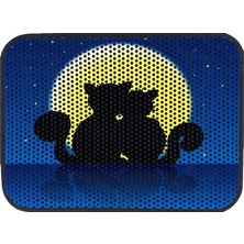 Glipet Kedi Tuvalet Önü Elekli Paspas Gece Kediler 60X45 cm