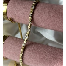 Bymiel 14K|XUPING Taşlı Kare Bileklik