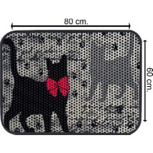 Glipet Kedi Tuvalet Önü Elekli Paspas Gölge 80X60 cm