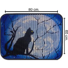 Glipet Kedi Tuvalet Önü Elekli Paspas Dolunay 80X60 cm