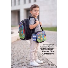 Liarca Little Dino Beslenme Çantalı Ilkokul ve Anaokulu Sırt Çantası Seti Ergonomik Çocuk Okul Çantası