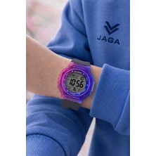 Jaga Unisex Dijital Genç ve Çocuklara Özel Kol Saati 50 mt Su Geçirmez Alarm ve Kronometreli Jg.13
