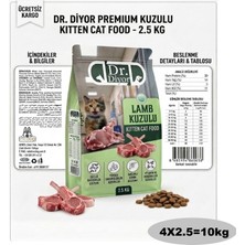 Dr.Diyor Dr. Diyor Kuzu Etli Yavru Kuru Kedi Maması 10KG (4x2.5)