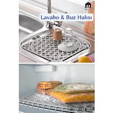 Muf Home Çok Amaçlı Lavabo Buz Halısı Buzluk Zemin Koruyucu Uzun Ömürlü Kullanım Plastik 30x30 cm