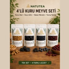4'lü Kuru Meyve Seti - Kuru Dut, Kuru Erik, Yaban Mersini ve Turna Yemişi (4 x 100 G)