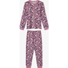 Penti Kız Çocuk Lila Star Unicorn Uzun Kollu Pijama Takımı