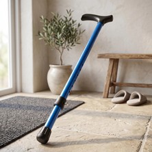 Ttt Ayarlanabilir Metal Pimli Baston - Ergonomik Saplı - Yürüyüş Desteği-T
