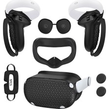 Oculus Quest 2 Aksesuarları Için Yüz Yastığı Kılıfı Quest 2 Contorller Gripleri Lens Kapağ