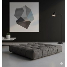 Elf Consept Dekoratif Kadifemsi Kumaş Yer & Palet Minderi 60X60X10 (Görseldeki Ürün)-Gri