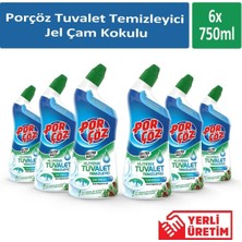 Porçöz Tuvalet Temizleyici Jel, Çam Kokulu, 750 Ml, 6'li Set