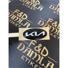 FD Damla Etiket Kia Ceed,rio,cerato,picanto,sportage, Sorento 56X27,5 mm Yeni Yazı Amblem Dekorasyon Direksiyon Logo