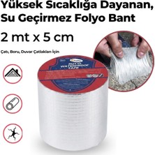 Meks Yapışkan Bant 2 mt Yüksek Sıcaklık Dayanan Suya Dayanıklı Çatı Duvar Çatlak Onarıcı Folyo 2 mt 10 C