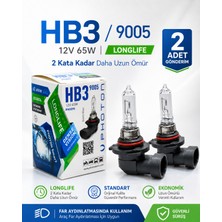 Duolight Hb3 9005 12V 65W Uzun Ömürlü Halojen Far Ampulü 2 Adet Orijinal Kalite
