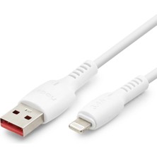 Meks 20W Ölçülü USB Lightning Şarj ve Data Kablosu 3.4A 1 M Beyaz