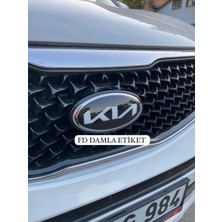FD Damla Etiket Kıa Sportage 15.2 x 7.5 cm Ön Arka Yeni Logo Amblem Dekorasyon Özel Dizayn