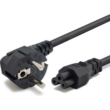 Meks 0.75 mm Ölçülü Yonca Power Pın 500W 1.2m Siyah
