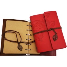 Meks 11 x 1.5 cm Eskitme Görünümlü Defter Küçük Retro Deri