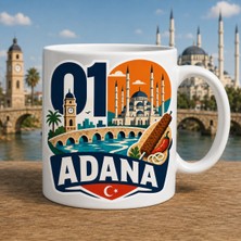 Ajans 313 Adana Temalı Memleket Kupası – 01 Adana Geometrik Vektörel Tasarımlı Seramik Kupa