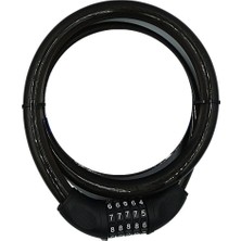 Meks 120CM 20MM 5 Şifreli Siyah Motorsiklet Kilidi