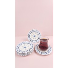 Tezyinat Wood Yıldız Porselen 6'lı Çay Tabağı
