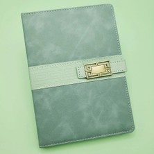 Meks Defter Deri Kapaklı Çizgili Not I Açık Yeşil