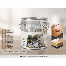 CAXCOLORS Cax Şeffaf Sıvı Cam Vernik - Isıya, Suya, Neme ve Rutubete Dayanıklı Ahşap Mobilya, Balkon ve Teras Koruyucu