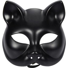 Meks Maske Siyah Renk Lüks Kedi Si 12X13 cm