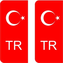 Carat Türk Bayrağı Plaka Sticker Damla Çıkartma-Etiket 3D 2 Ad
