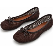 Patron Shoes Kadın File Babet Fiyonk Detaylı Hafif Rahat Günlük Şık Babet Ayakkabı