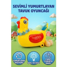 Farbu Oyuncak Dans Eden ve Yumurtlayan Eğitici Oyuncak Tavuk Işıklı ve Hareketli 360 Derece Dönüş Oyuncak