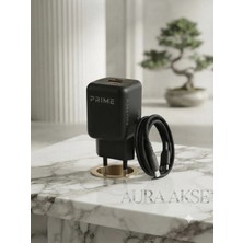 Fulltech Aura Akse 35W Gan Seyahat Şarj Adaptörü (1x Type-C + 1x Usb-A) + Type-C
