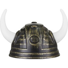Meks Plastik Viking Başlığı Asteriks Başlığı Altın Renk
