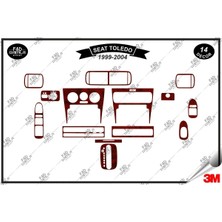 FD Damla Etiket Seat Toledo 1999-2004 Torpido Konsol Trim Göğüs Maun Kaplama Set 14 Parça Maun