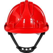 Essafe Çene Bağlı Vidalı Kırmızı Baret