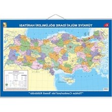 70X100 cm Türkiye Siyasi-Fiziki Harita, Çıtalı Tasarım